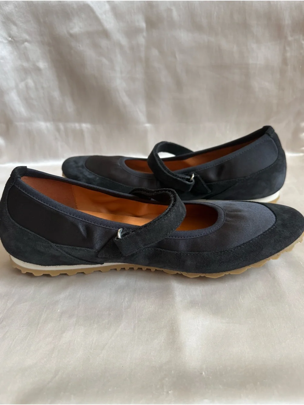 Maeve Anthropologie Black Ballet Flats with Suede Toe